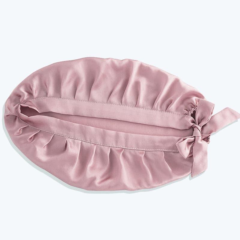 Silk Hair Care Sleep Cap With Bow Knot