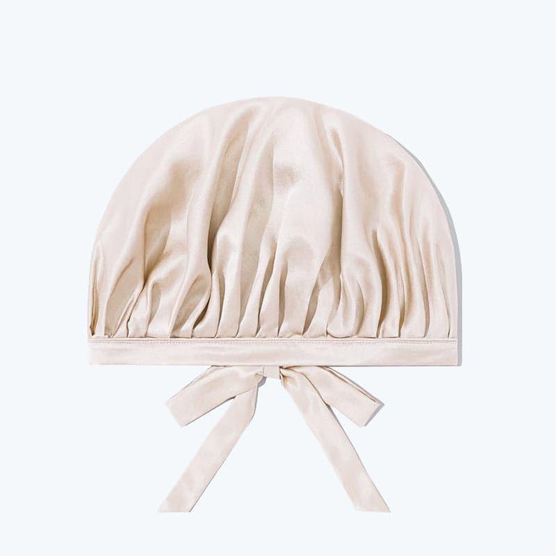 Silk Hair Care Sleep Cap With Bow Knot