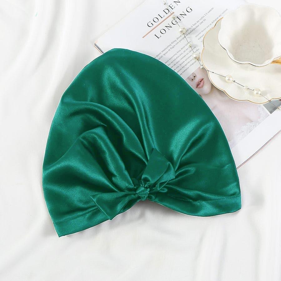 Silk Night Sleeping Cap with Ribbons