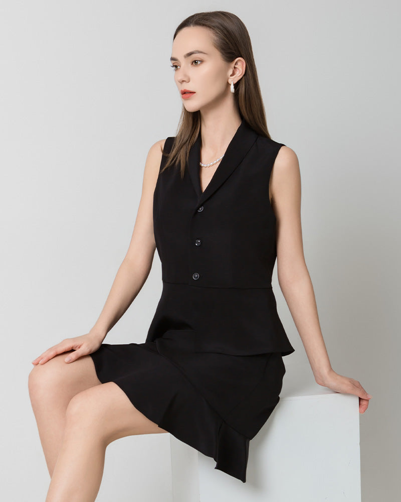 40 Momme V-Neck Silk Vest
