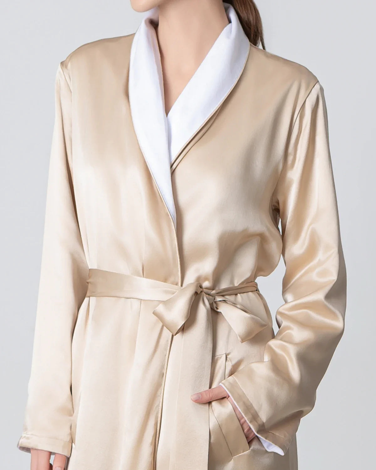 Silk and Velvet Reversible Robe