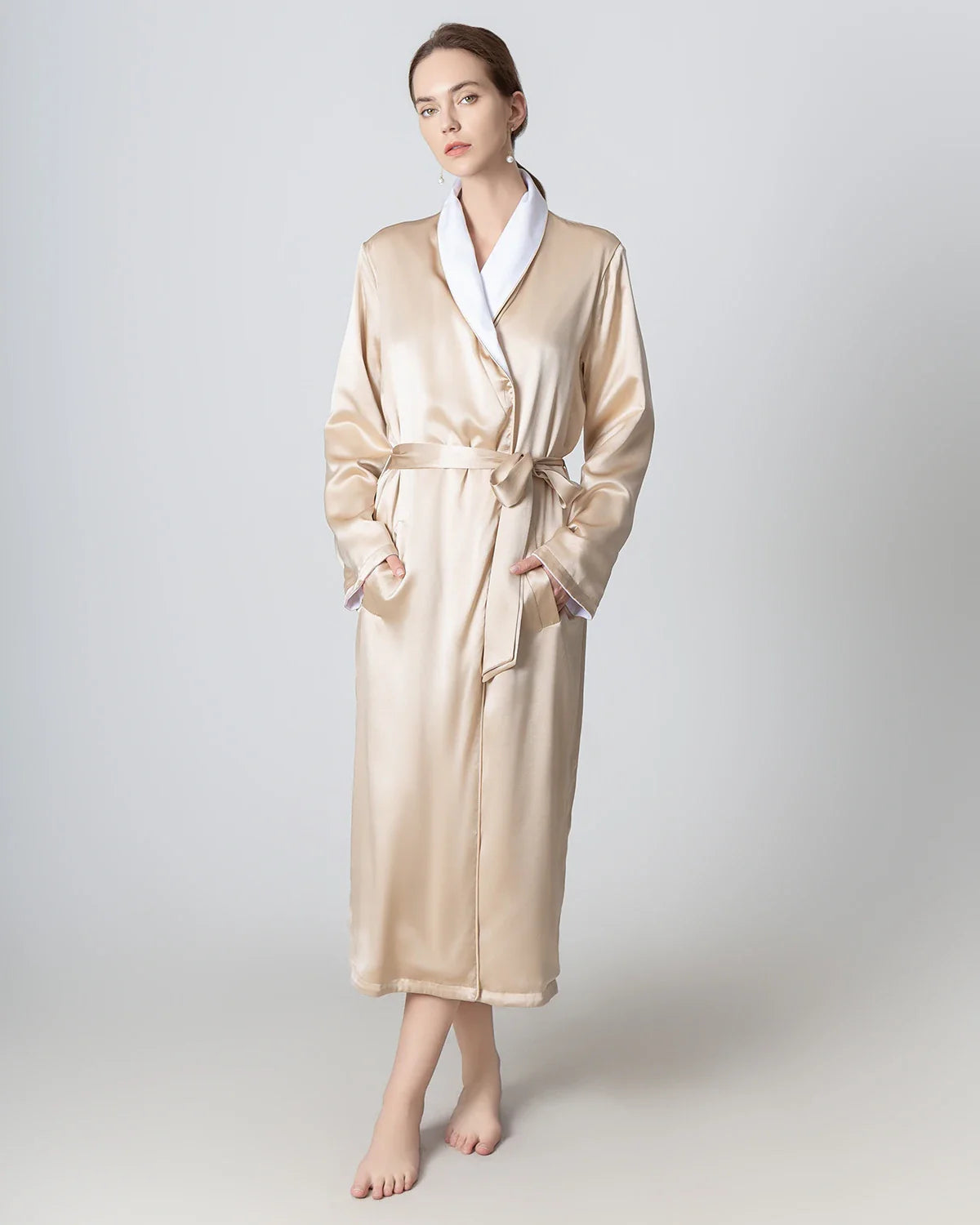 Silk and Velvet Reversible Robe