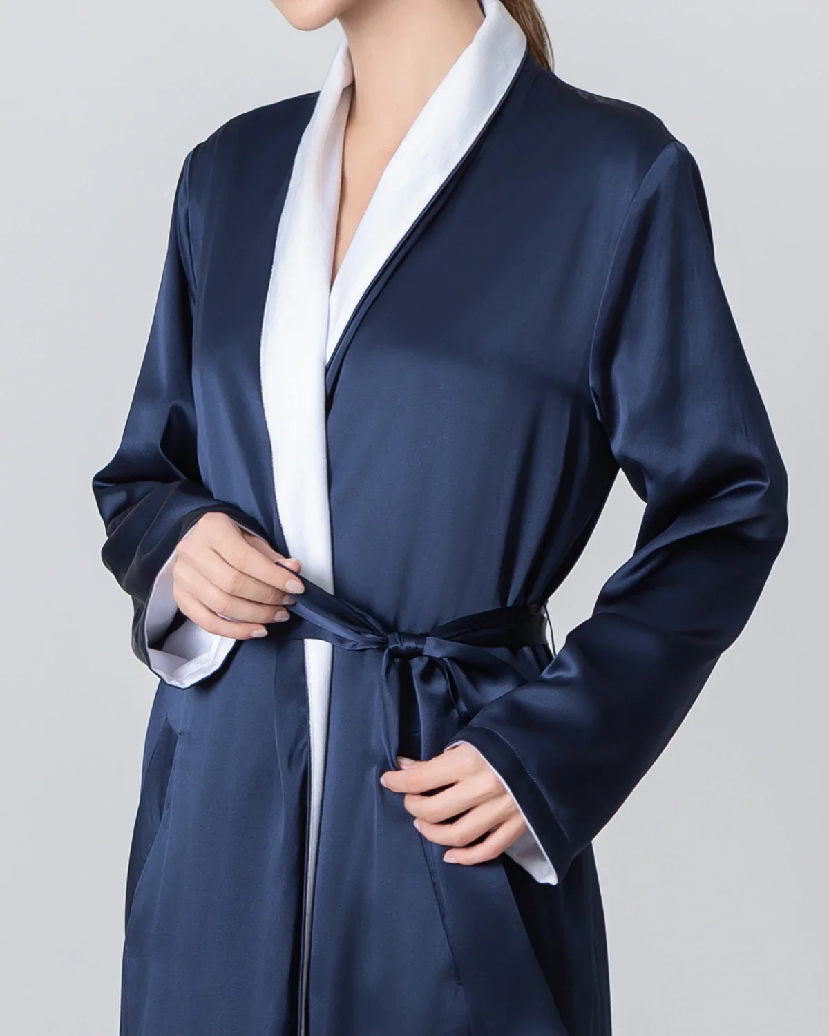 Silk and Velvet Reversible Robe