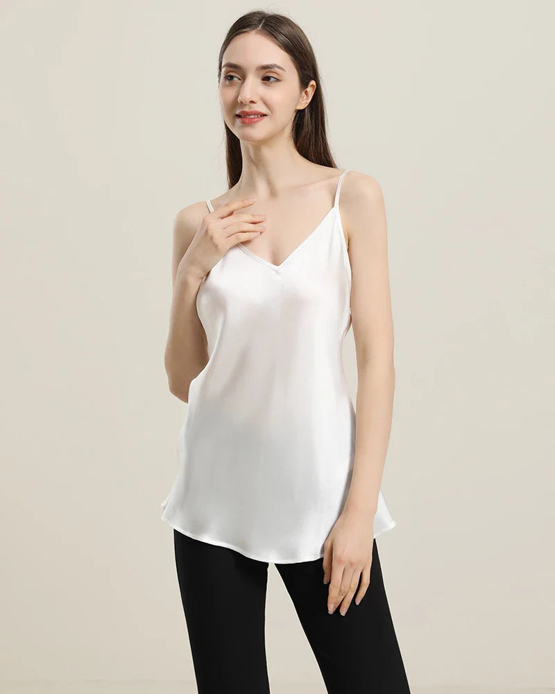 19Momme V Neck Silk Camisole