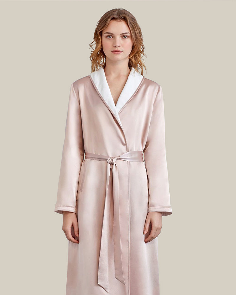 Silk and Velvet Reversible Robe
