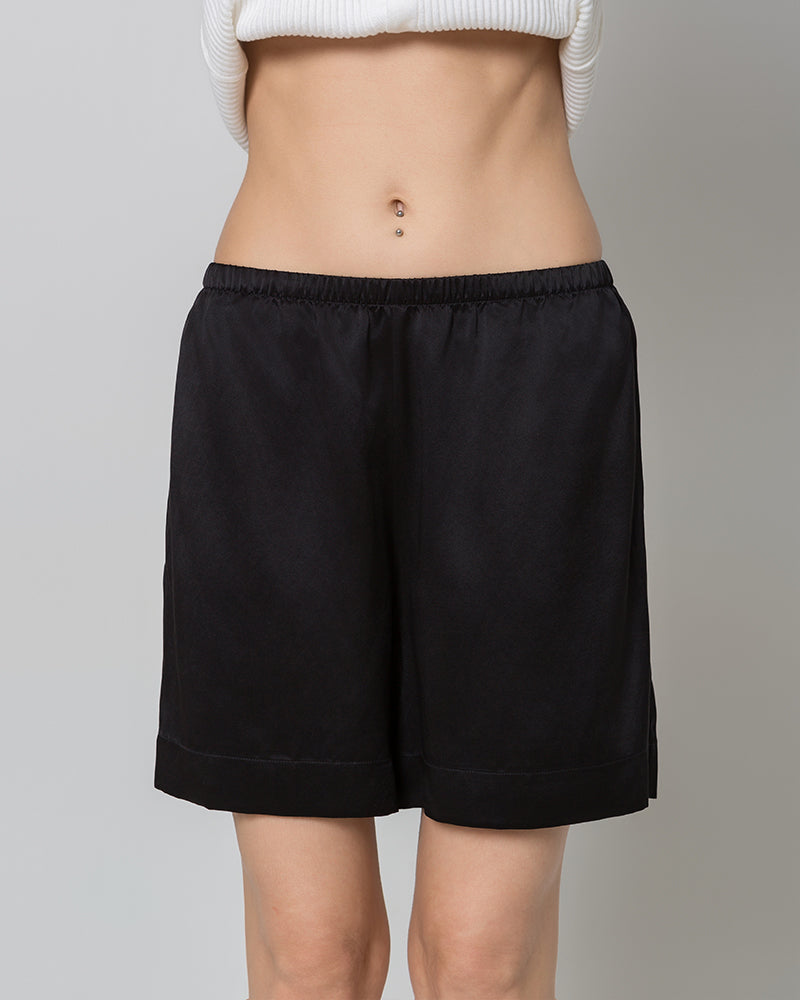 Women's Basic Silk Pajama Shorts