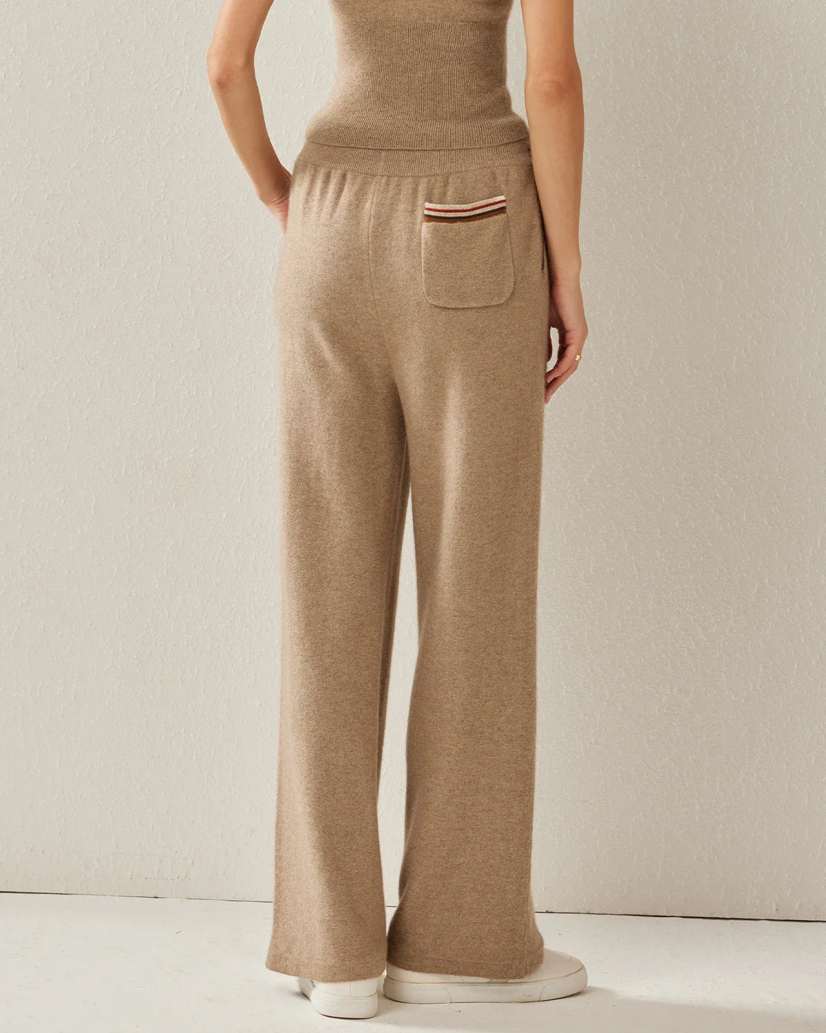 Wide Leg Cashmere Pants