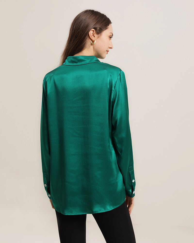 19 Momme Basic Silk Shirt for Women