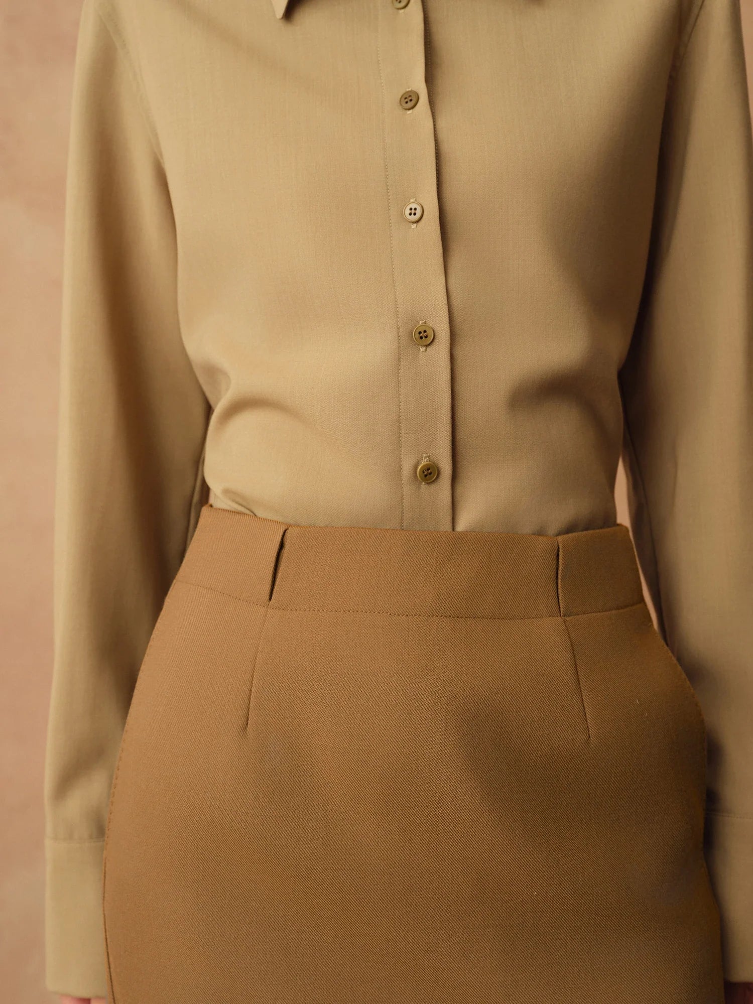 Women's Long Wool Pencil Skirt