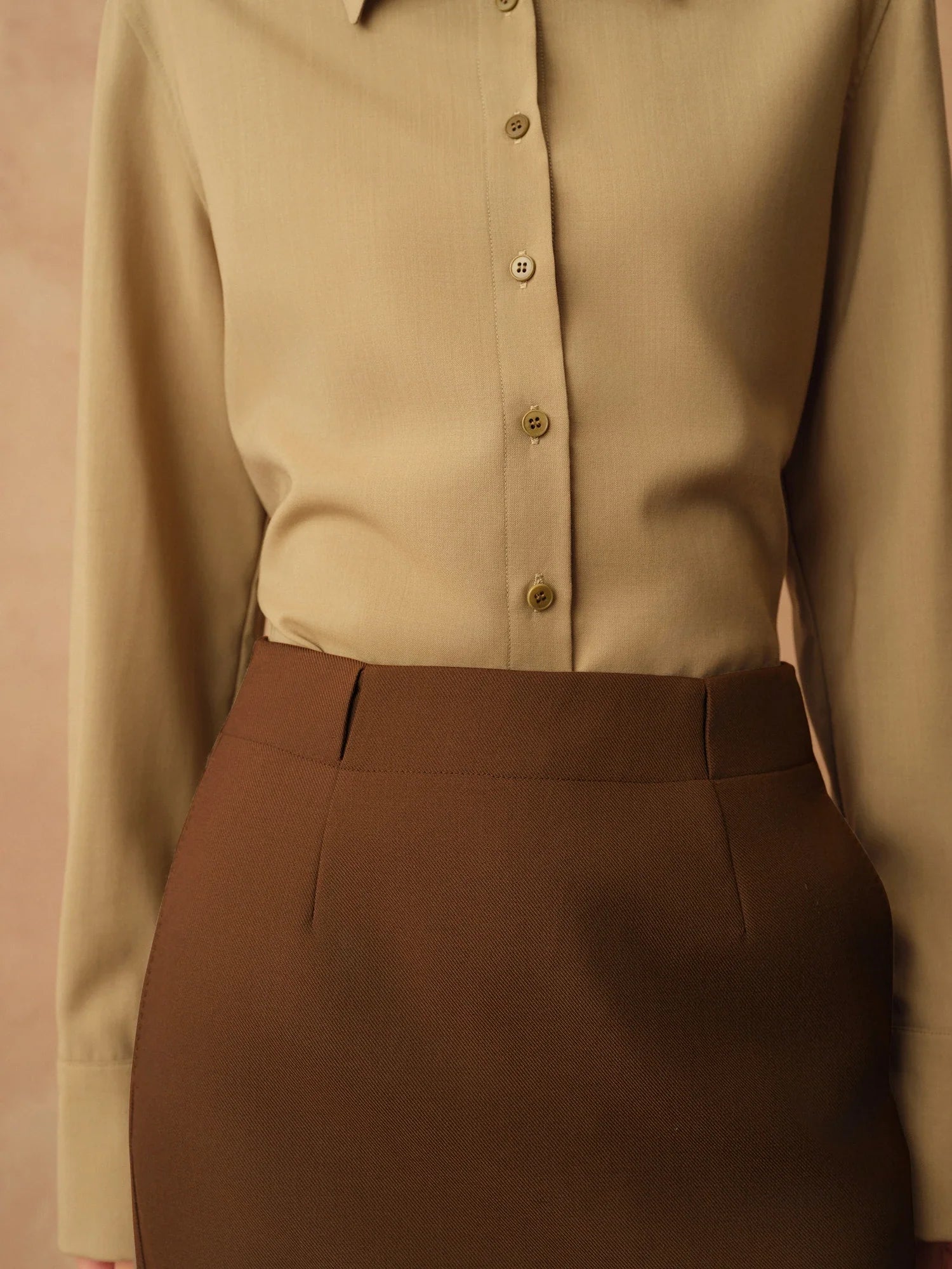 Women's Long Wool Pencil Skirt
